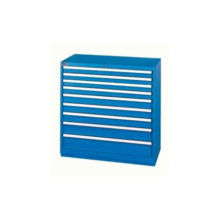 Lista International Lista 9 Drawer Shallow Depth Cabinet - Bright Blue, No Lock XSHS0900-0901BBNL
